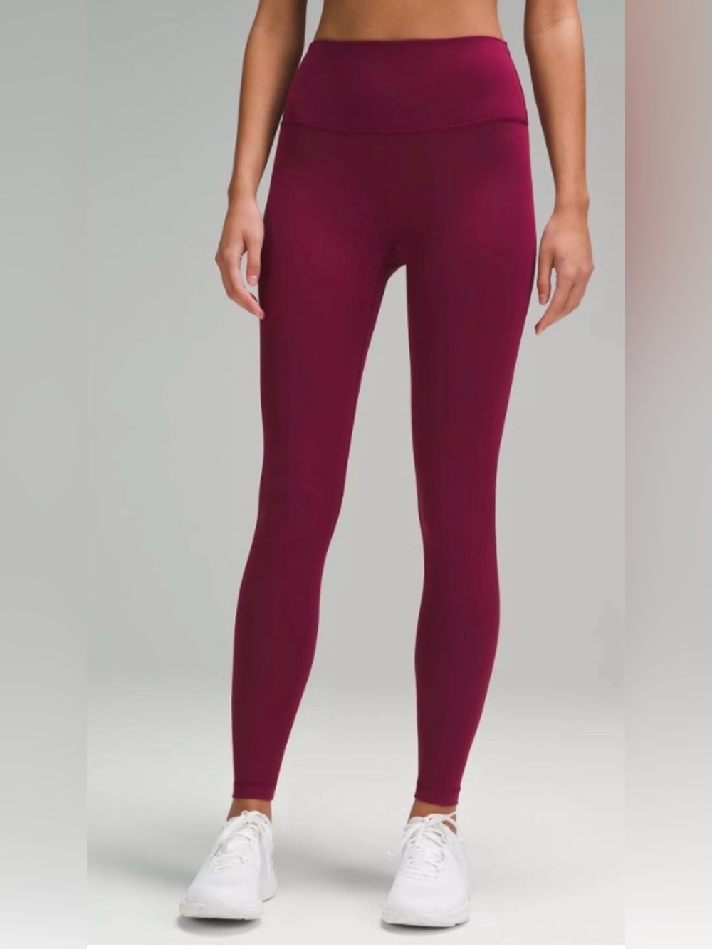 Lululemon Wunder Train 25” sz 2 Women's High-Rise Performance Leggings - Wine